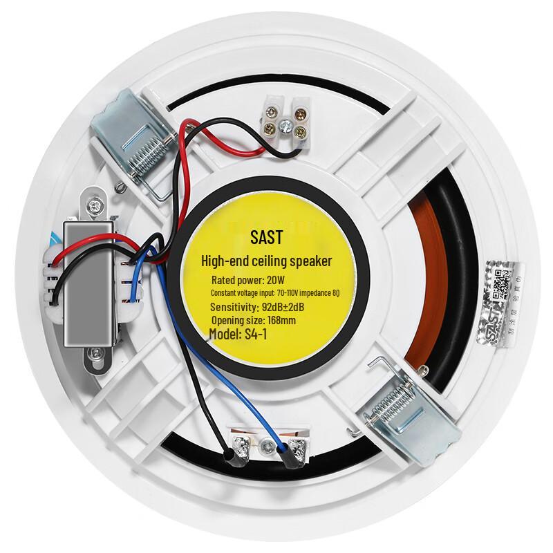 SAST S4-1 5-inch Ceiling Speaker CN plug (adapter included)