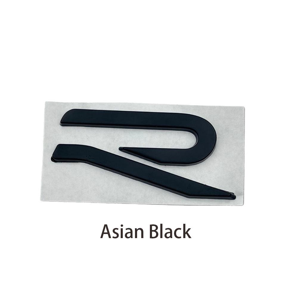 kqsdr10 1PCS 3D Metal Car Styling R Emblem Side Fender Rear Tail Trunk Sticker For VW GTI Tiguan Bora POLO PASSAT CC Touran GOLF Jetta