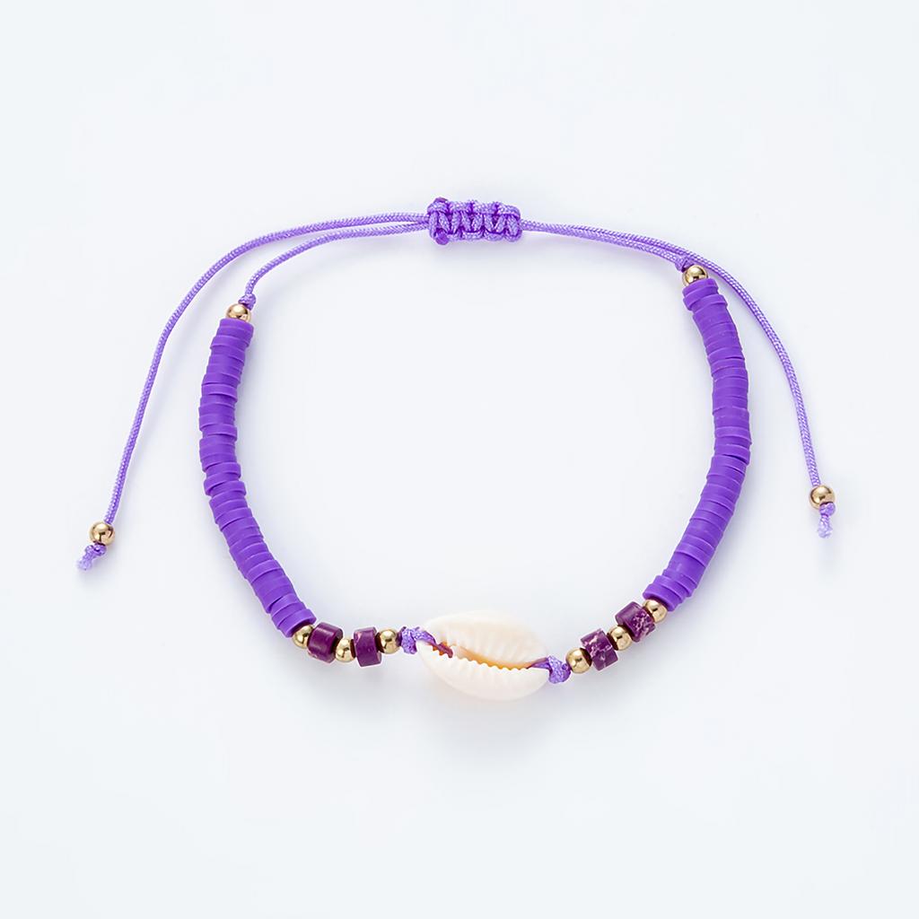 Natural Shell Pendant Bohemian Women's Fashion Party Handwoven Adjustable Summer Charm Beach Conch Jewelry Gift Bracelet