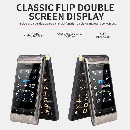 G10-C Keypad Phone High Resolution Dual Display Screen Dual-Card Dual-Standby Mini Large