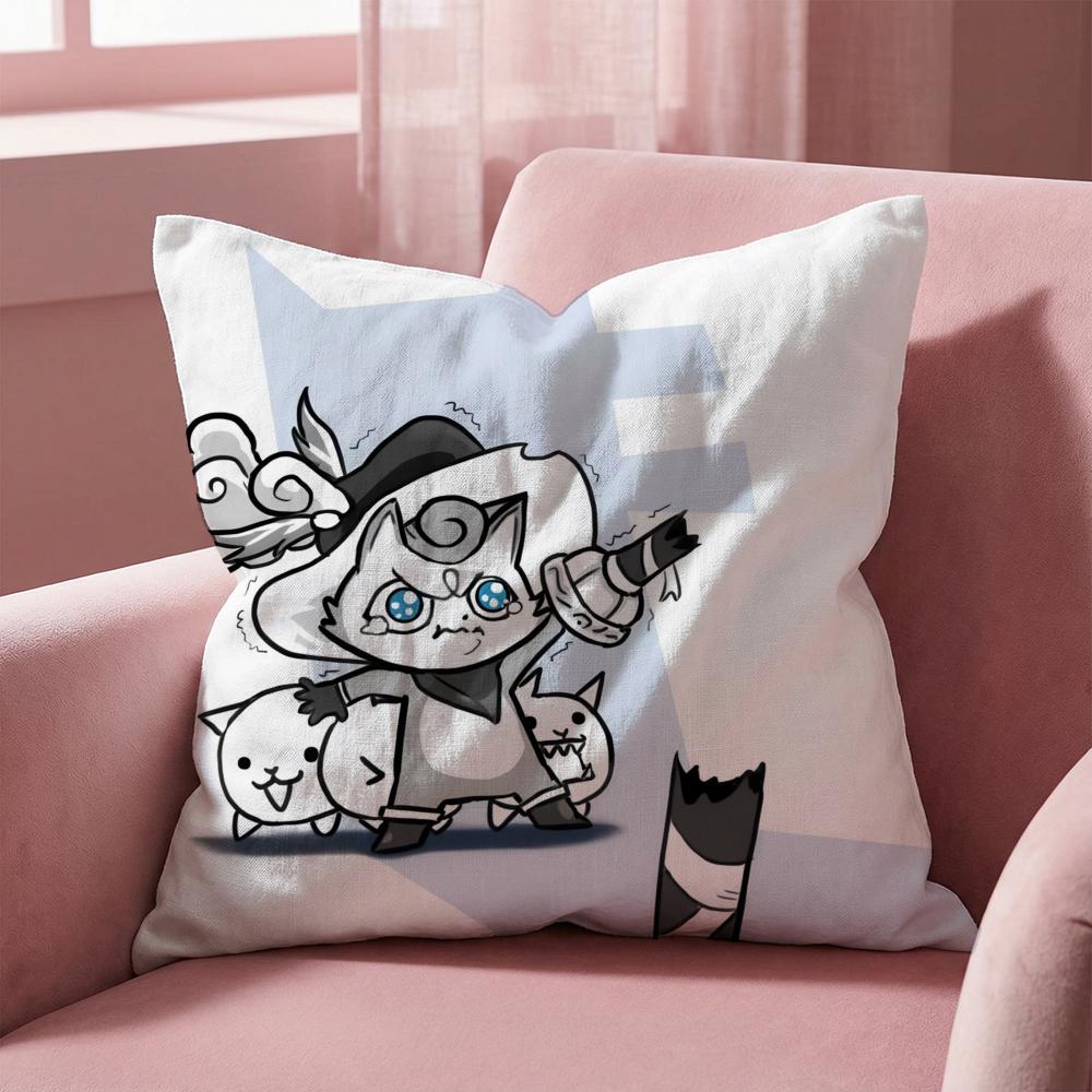 The B-Battle Cats Cushion Cover Multi-Scene Pillow Cover for Home & Car - Reversible, Soft & Durable for Daily Use
