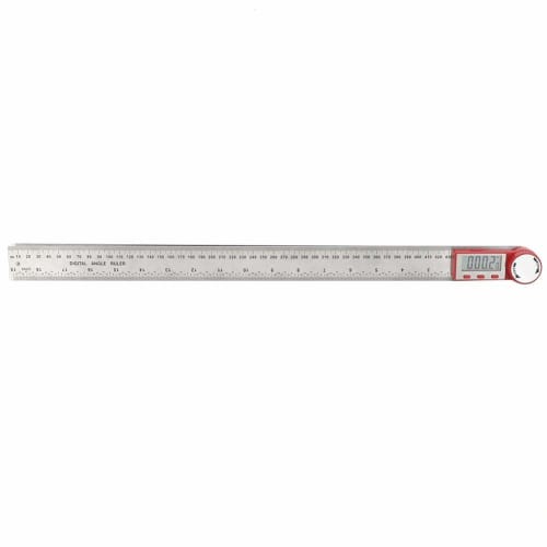 Digital Angle Meter, Stainless Steel Digital Ruler, 360 Angle Measuring Tool, Angle Finder Ruler, Woodworking Cutting Angle Tool, Angle and Length, D