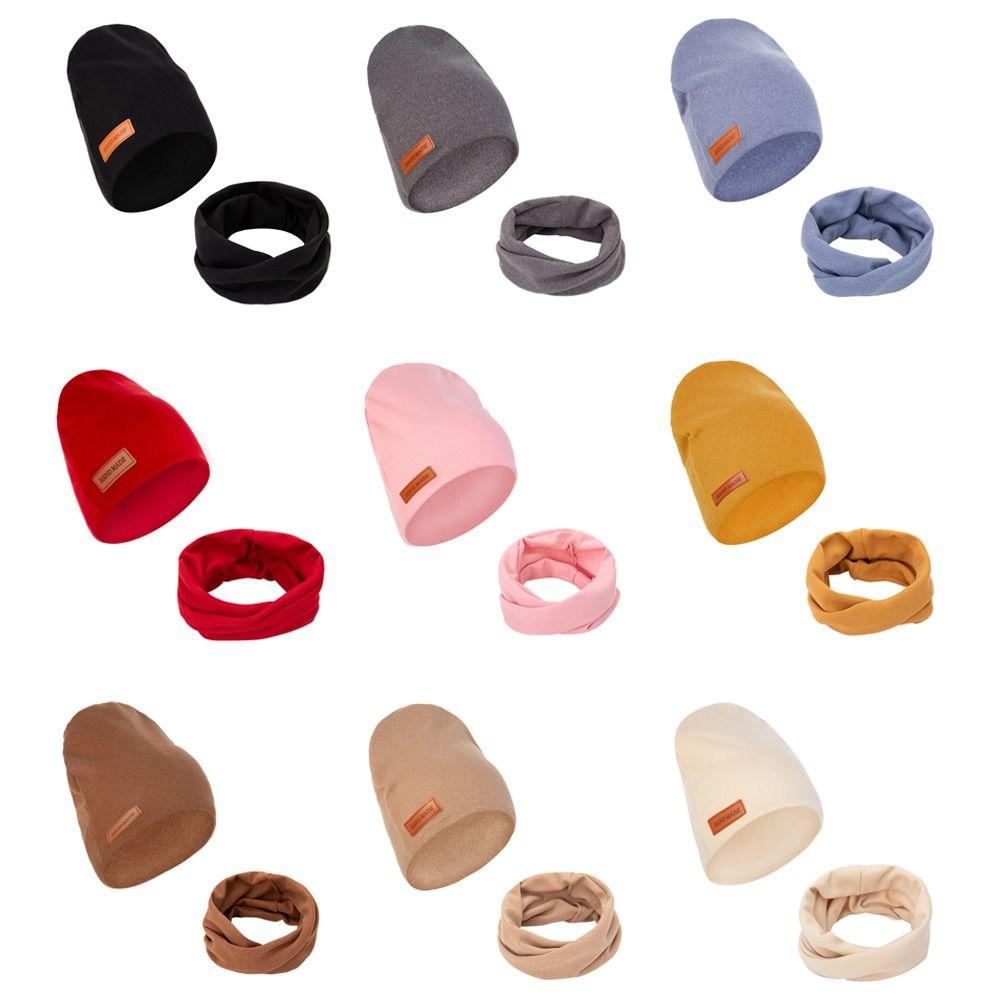Winter Hats Scarf Set Double Layers Neck Collar New Caps  for Baby