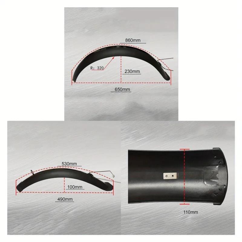 Bike Mudguard Front Rear Set Components for Mountain Bike Traveling Outdoor Orange.