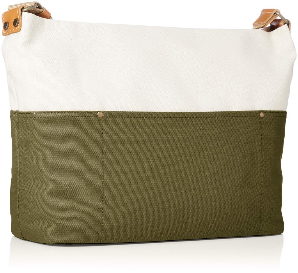 [Kiwada] Canvas combination shoulder bag M Momenya Gozaburo Made in Toyooka City, Hyogo Prefecture, the holy land of bags Khaki