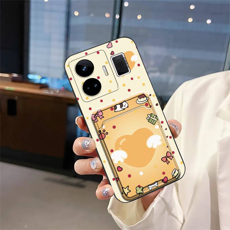 Waterproof Card Bag Phone Case For OPPO Realme GT NEO5/240W/Realme GT3 Fashion Design Dirt-resistant Cover Cartoon Cute