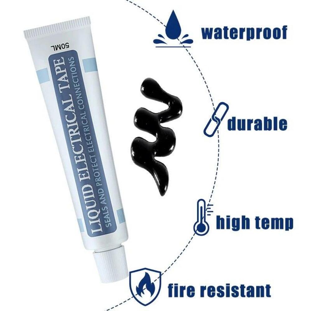 30/50ml Flüssiges Isolierband Wasserdichtes Flüssiggummi Fix Hochtemperaturbeständiges Drahtisolierband Elektrikerkleber