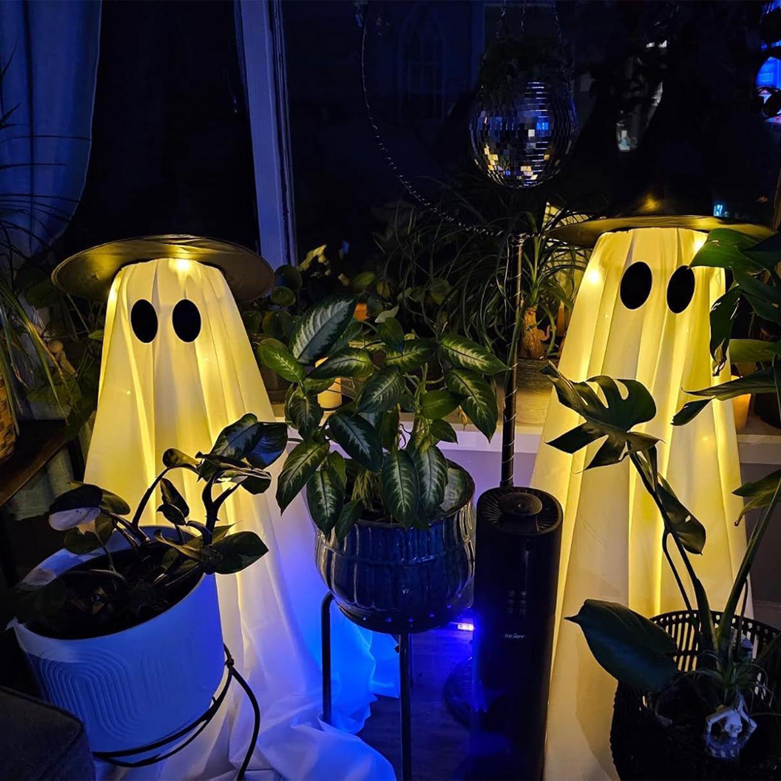 Призрачное Светящееся Украшение Страшный Фестиваль Уличное Украшение Светящееся Украшение для Хэллоуина на Участок Крыльцо Дорожку Кладбище China Mainland