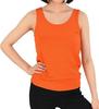 DF Gallery Dance Sleeveless Tank Solid 521B7 Top, Top, Color, (Orange)