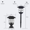 European Style Solar Post Light: Waterproof Outdoor Courtyard and Wall Light for Homes and Villas