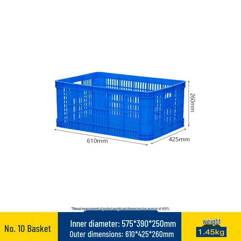 Large Rectangular Thick Plastic Basket for Vegetables and Fruits
