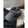 American street embroidery baseball cap children big head circumference showing face small curved brim shading simple hard top cap male tide