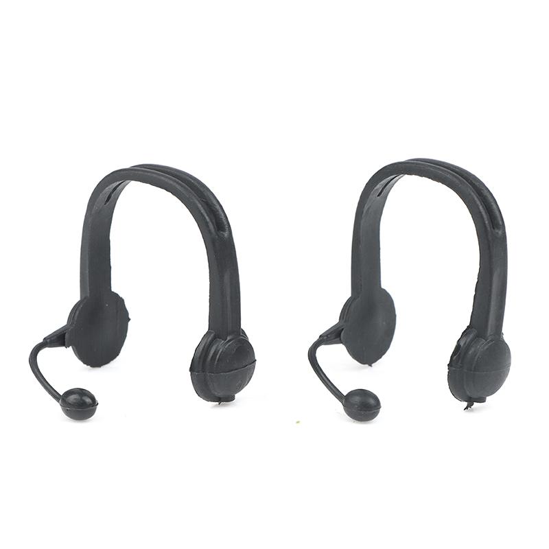 2Pcs 1:12 Dollhouse Miniature Earphone Headset Headphone Model Home Decor Toy