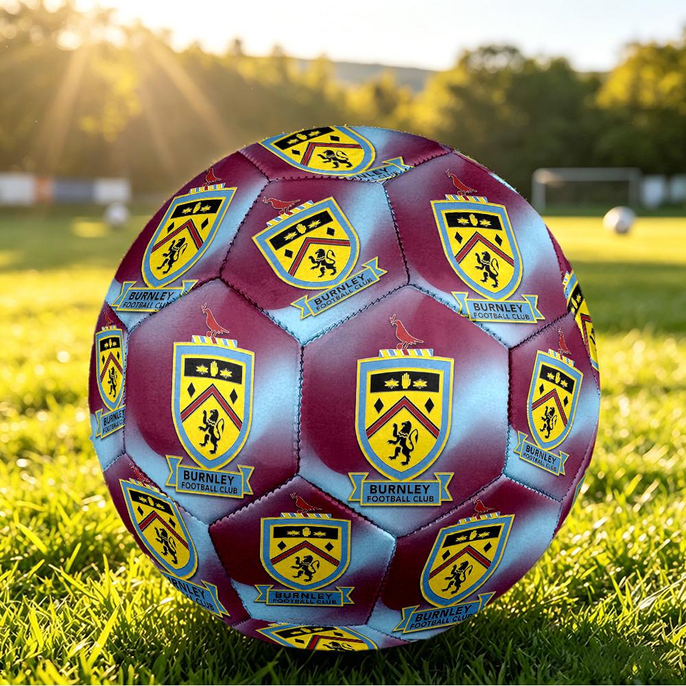 Burnley FootballPrinted Size 5 Soccer Ball, Anti Slip Adult Match Football Souvenir for Football Fans