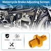 A ABSOPRO Motorcycle Brake Lever Ballet Adjuster Screw M10 Motorcycle Brake Adjustment Screw Gold Tone 2pcs