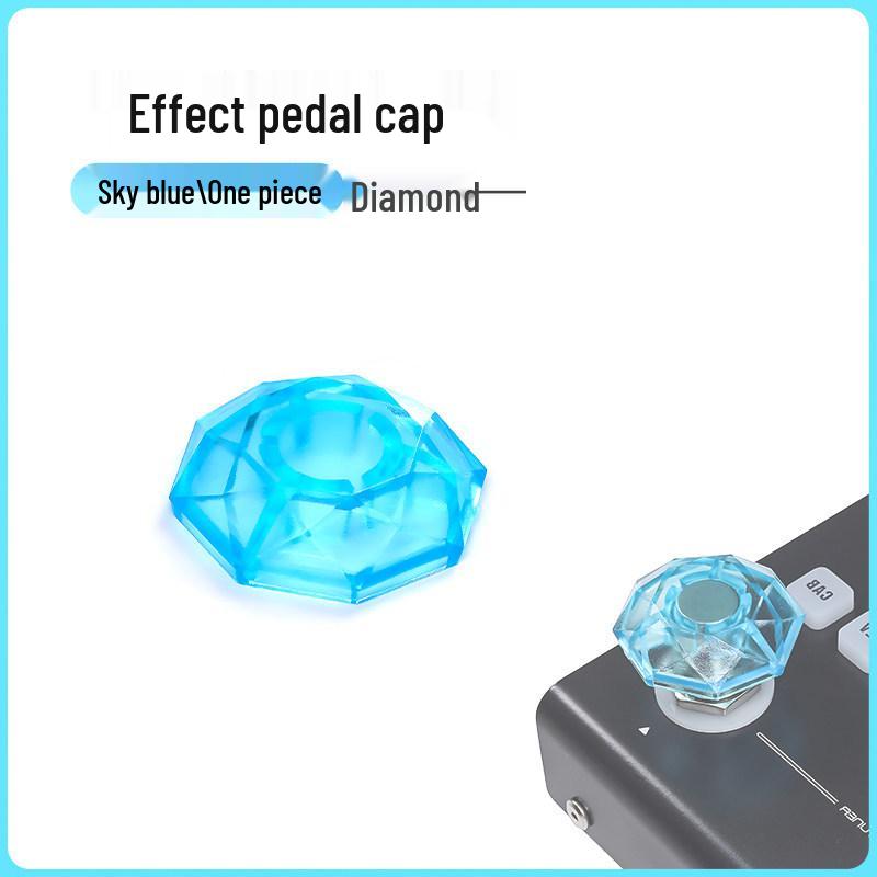 Colorful Durable Diamond Pedal Topper for Guitar Effects - Footswitch Cap Accessory