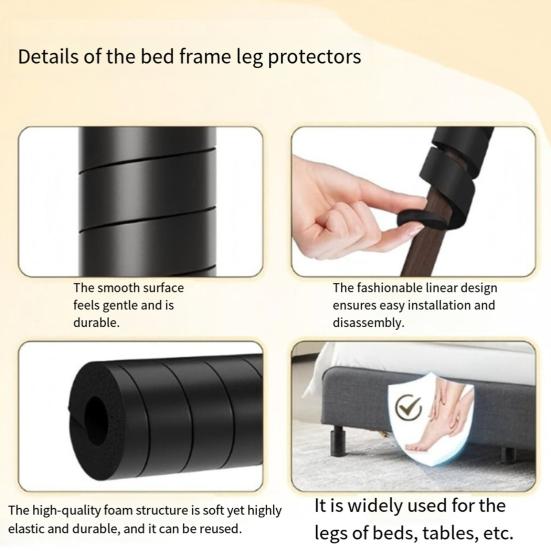 4Pcs Spiral Furniture Leg Protector Non-Slip Floor Protection Anti-collision Reusable Universal Noise Reducing Bed Sofa Chair Table Leg Protective