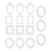 Assorted 15Pcs Resin Miniature Photo Frame with Intricate Floral Carvings Ideal for Artistic DIY Creation Home Decors