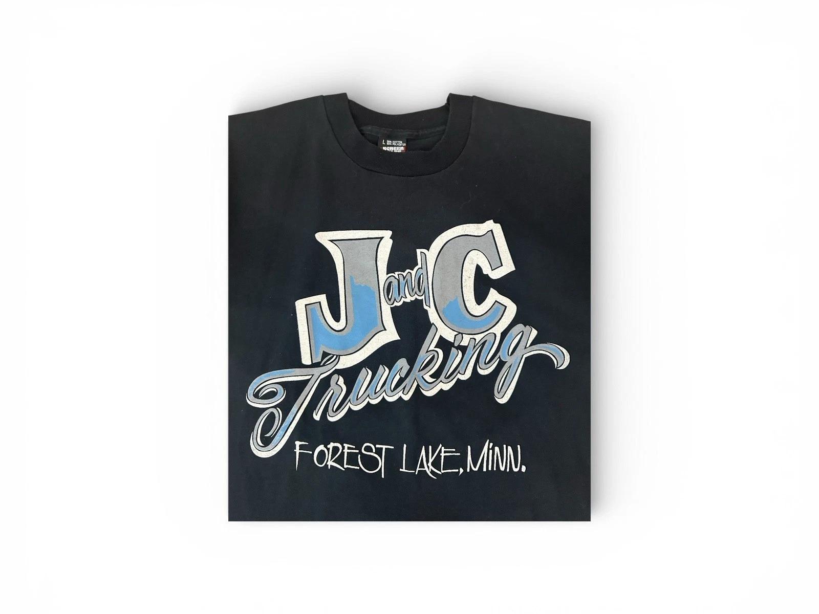 

Vintage J & C Trucking T Shirt Men’s Medium Black 90’s Minnesota S