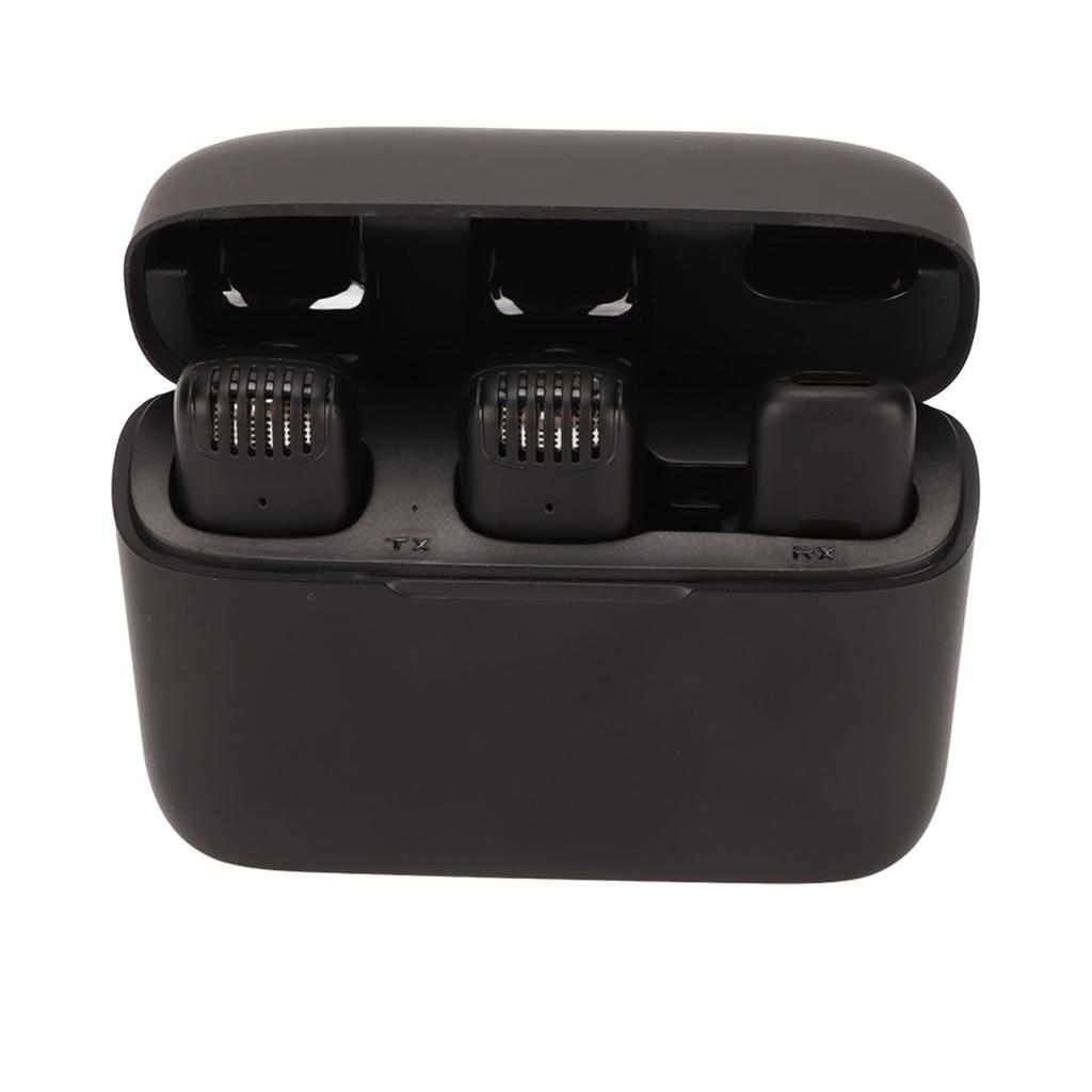 Microfon Lavalier Wireless cu Reducere a Zgomotului HiFi Plug and Play Microfon de Rever cu Carcasă de Încărcare pentru