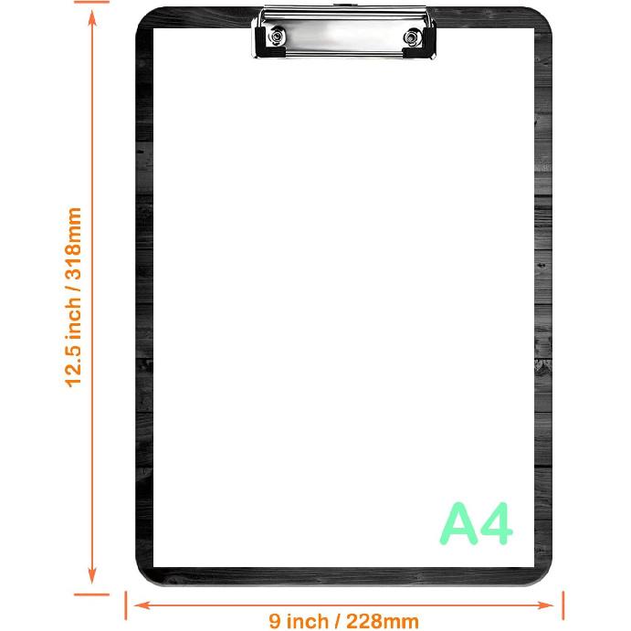 Quote Chaos Coordinator - Plastic A4 Clipboard and Flannel Pen Bag Combination, Low Profile Metal Clip, Decorative, Office, Learning, Cute Clipboard
