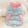 Pet dog full print puppy two feet turtleneck cotton coat dog clothes fur clothes