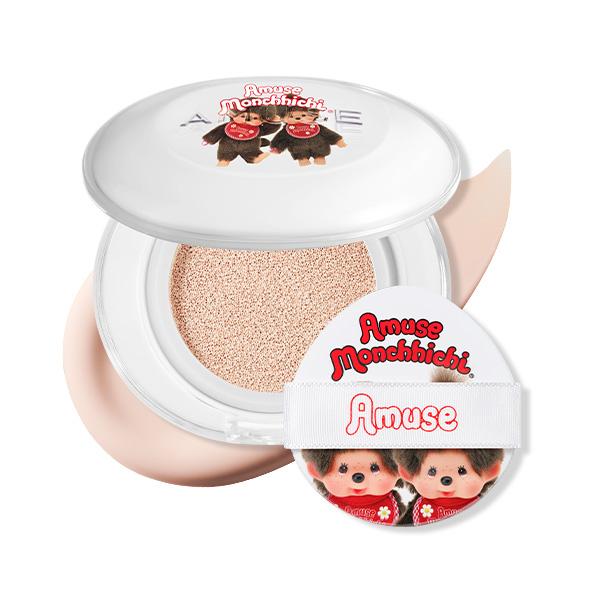 [Коллаборация Monchhichi / Сменный блок + Подарок: Лист для волос] AMUSE Керамический перфектор кожи в кушоне 01 Фарфоровый 01 Porcelain