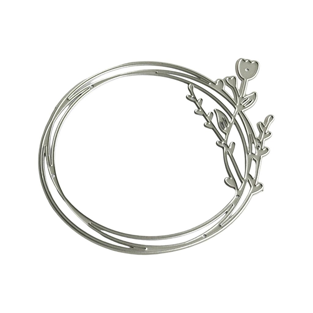 Flower Wreath Cutting Dies for Card Making Scrapbooking Carbon Steel Die Cut Templates Decorative Embossing Paper Dies