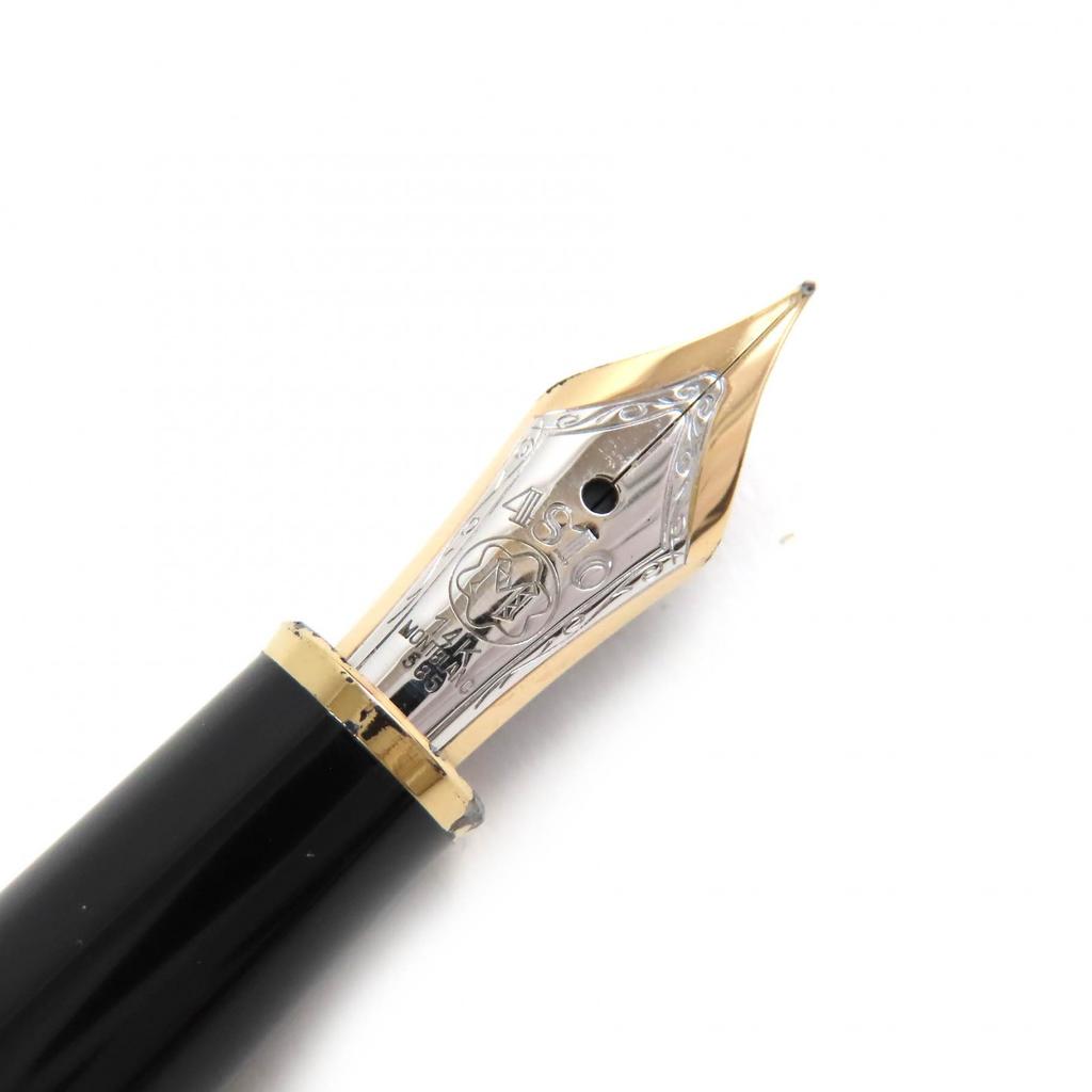 Montblanc Fountain Pen Meisterstück Classic White Star Black Gold 14K Mens Used
