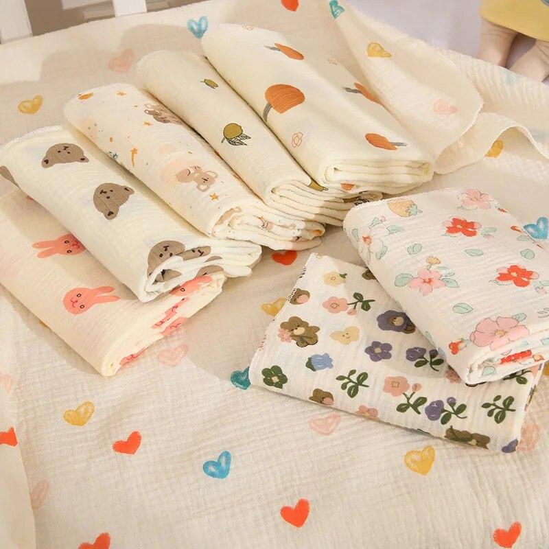 Baby Receive Blanket for Newborn Cotton Muslin Swaddle Blanket Bedding Infant Bath Towel Baby Items Mother Kids