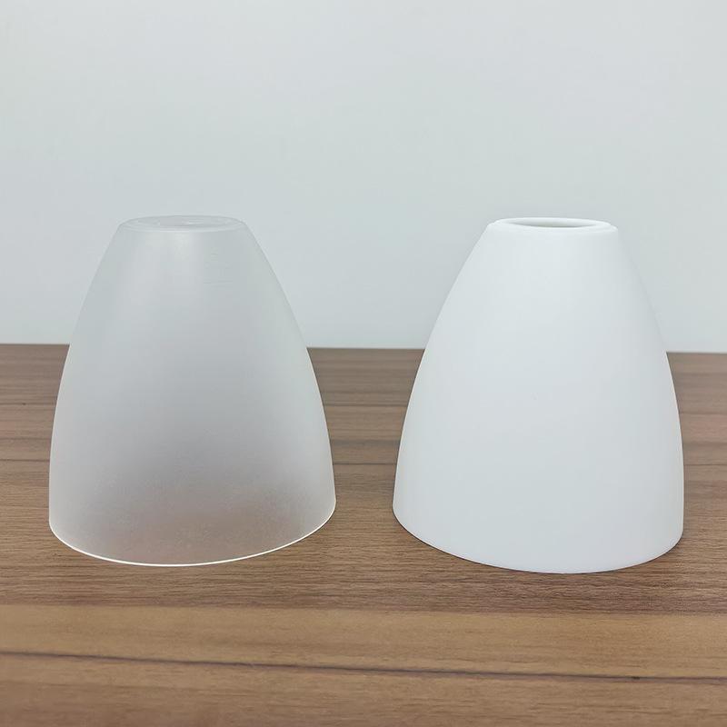1Pcs E27 Plastic Lampshade Pp Circular Long Tube Conical Shape E14 Bulb Cover White Acrylic Lamp Shade For Diy Art Lighting