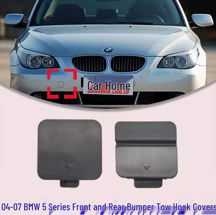 5 Series Trailer Cover for E60 LCI Rear Bumper Tow Hook, Old Models 51117184708, 51127178183