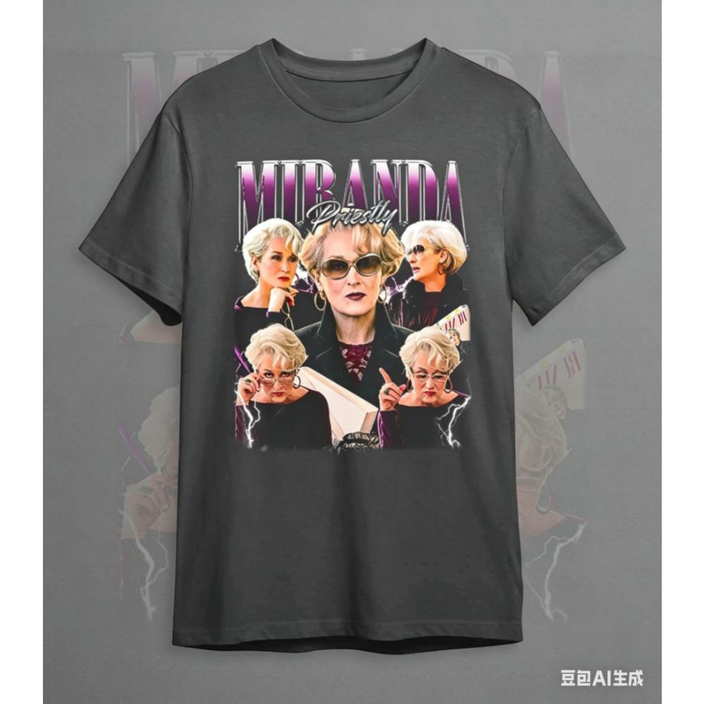 Movie The Devil Wears Prada Miranda Priestly T-shirts Men Women Summer Cotton Y2K Clothing Short Sleeved Tee