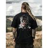 Conquest Invincible Season 4 T-shirt Graphic Vintage Washed Look Unisex Streetwear Anime-themed Conquest Design Comic Book Hero Outdoor Recreational