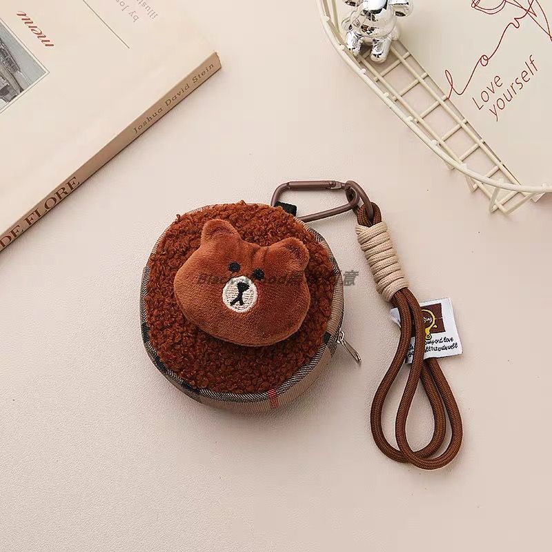 

Модный контрастный цвет школьный стиль детские маленькие сумки красивый мальчик кошелек на монеты халтер сумка для наушников брелок для девочки Little Bear