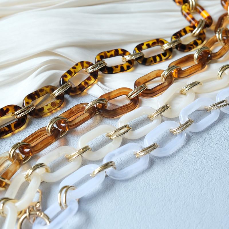 New Phone Chain Accessory Detachable Parts Amber Crossbody Resin Cute Strap Phone Case Chains Acrylic Shoulder Lanyard Hanging Chain