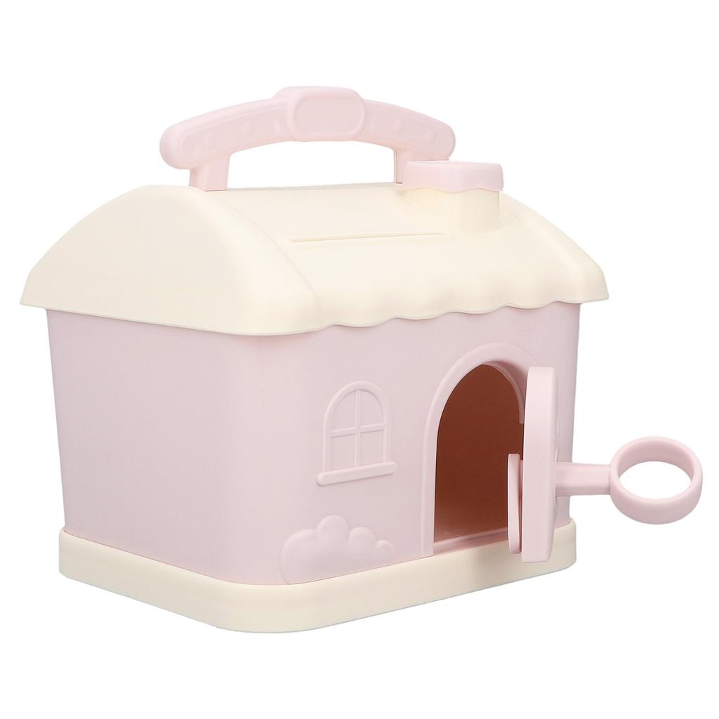 House Piggy Bank Cartoon House Design Develop Saving Habits Plastic Kids Piggy Bank for