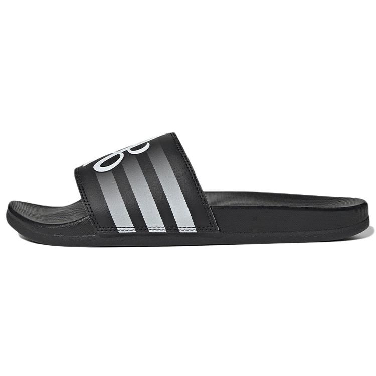 New Adidas Adilette Comfort Sandals Core Black Cloud White Black