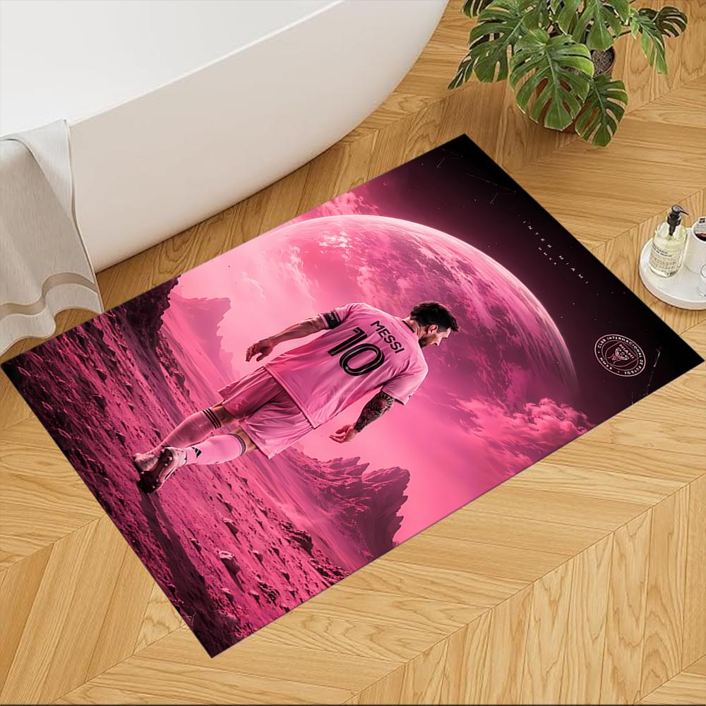 Messi's Legacy Soccer Carpet Suitable for Foyer Playrooms Dining Room Game Room Anti-slip Rug Decorate Offices Perfect Birthday/Christmas Gift Idea