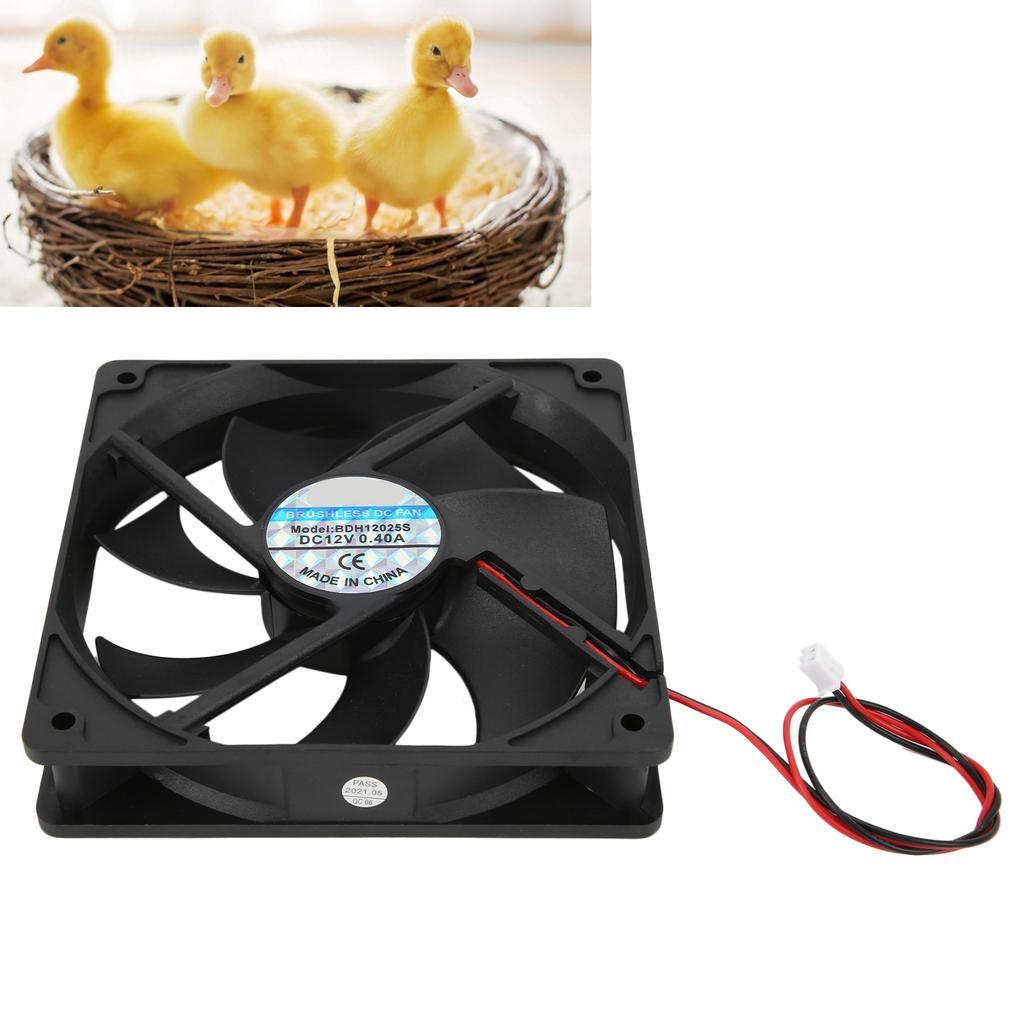 12V Incubator Uniform Temperature Fan Cooling Heat Dissipation Exhaust Fan for Incubator