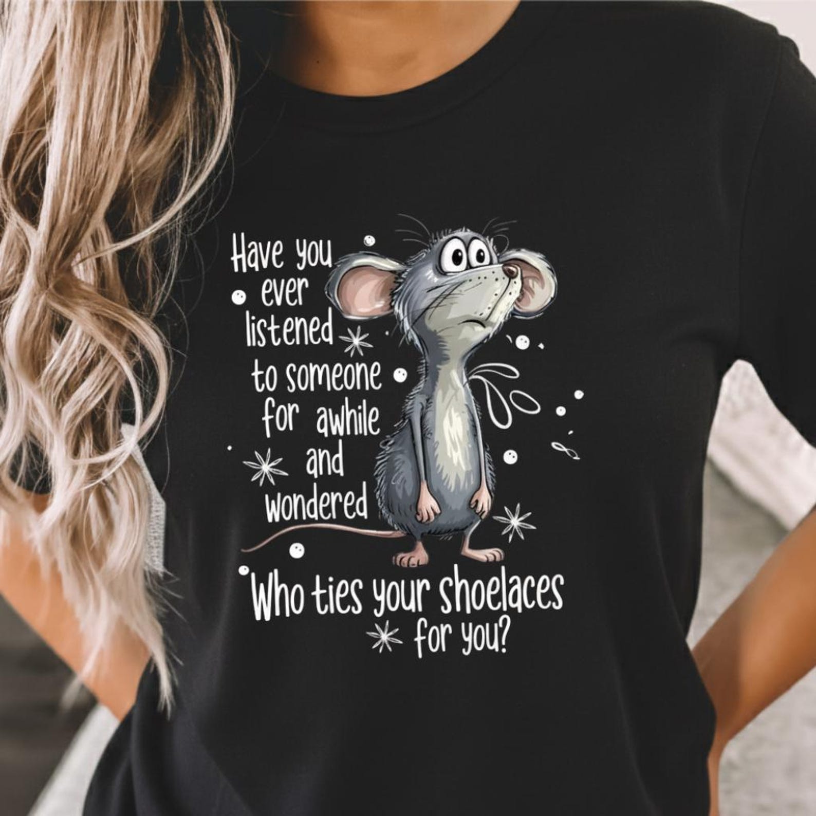 Who Ties Your Shoe Laces Shirt | Funny Humor Quote Shirts | Sarcastic Mens Graphic Tee, Novelty Joke Tshirt S