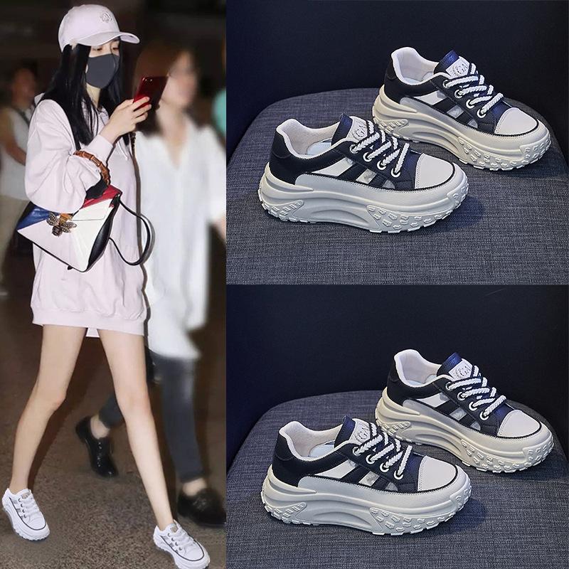 Korean Version of Summer New Dad Women's Shoes Trendy Student Breathable Sports Shoes Thick Sole Height-enhancing Leisure