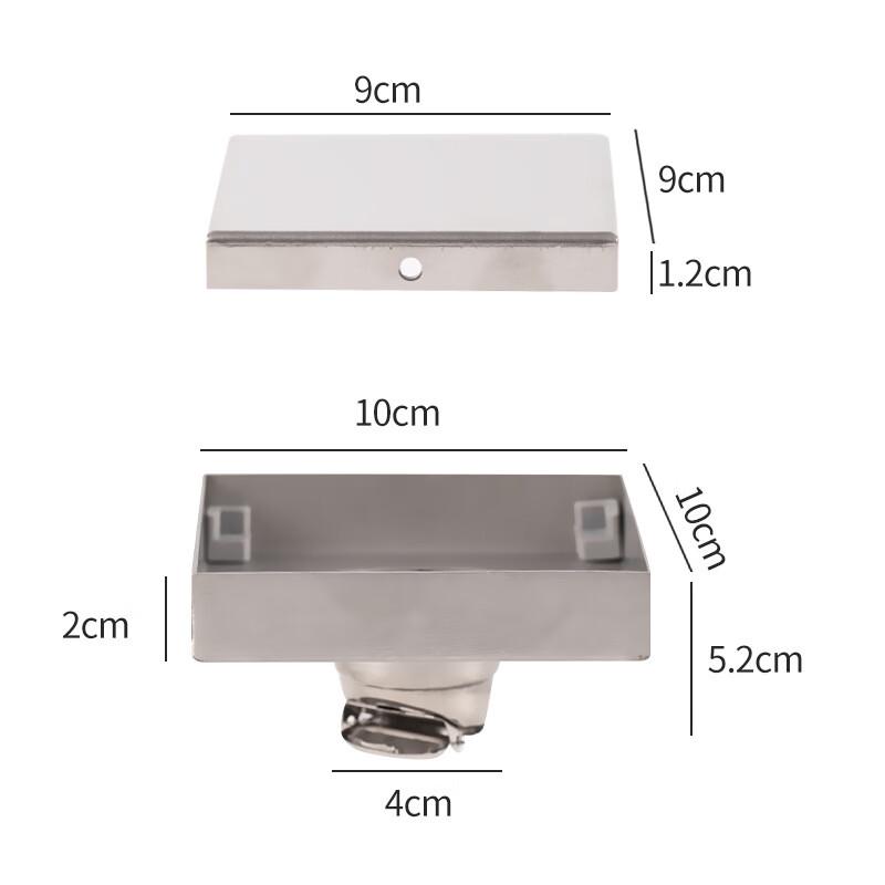 Xuan Yong Square 304 Stainless Steel Hidden Floor Drain