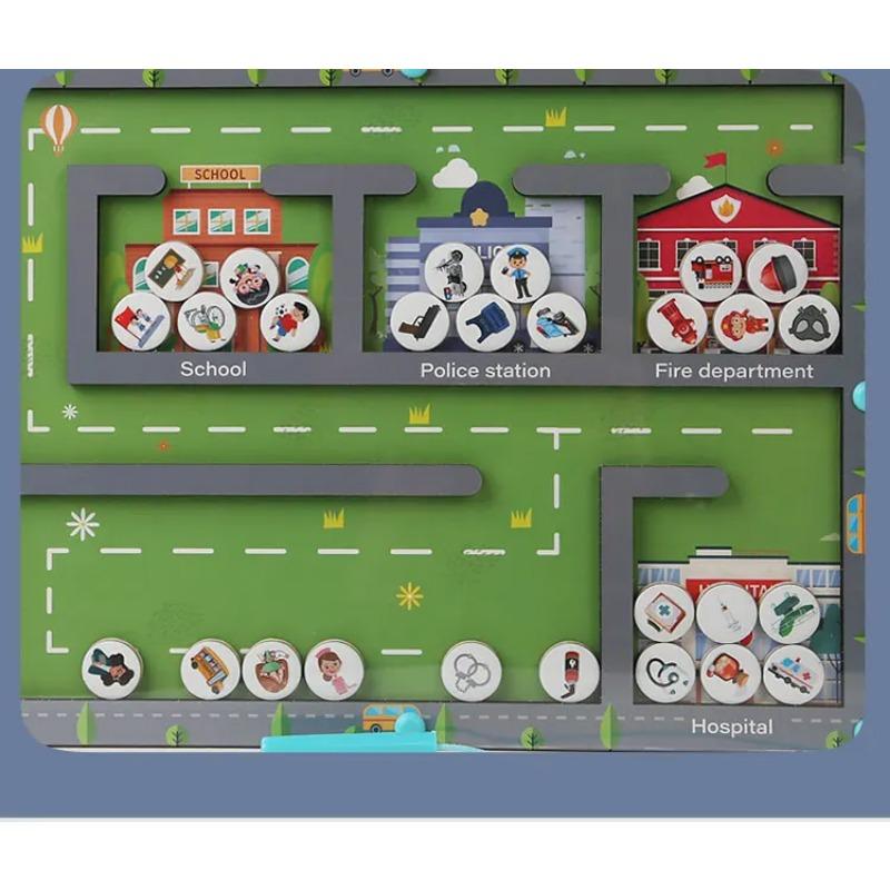 Kids Magnetic Pen Moving Bead Game Educational Fine Motor Skills Toy Montessori Color Sorting Toys Educational Toys for Kids