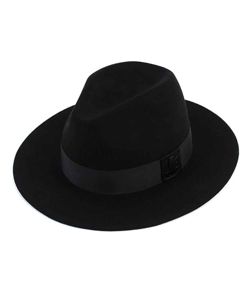 Yunibeosyeolkemiseuteuli Basic Line Black Wool Fedora