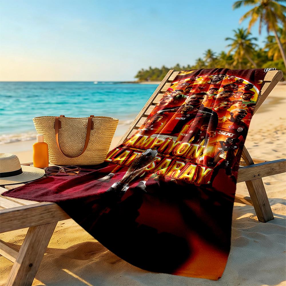 Galatasaray Beach Towel Super Soft Microfiber Quickdry Fabric Comfortable Lightweight Perfect for Traveling Yoga Camping and Swimming