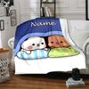 Personalisierter Name Persönlichkeit Bubu Dudu (4) Decke Weich & Warm Sofa Büro Bett Reise Mittagspause Decke, Geschenk Geeignet für Alle Jahreszeiten