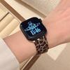 Milanese Loop strap For Apple watch band 46mm 45mm 44mm 40mm 41mm Leopard Print Magnetic bracelet for iWatch Series 11/10/9 8 7 6 SE3/Ultra 2 3 4 49mm