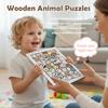 Tier Holzpuzzle Puzzlespiele Tischspiele Dinosaurier Katzen Bär Gestapelt Pädagogisches Puzzle Gehirnspiele Montessori Denkerziehung