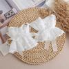 Women Detachable Sleeve Fake Cuffs Female Lace Pleated Flare Sleeve False Cuffs Ruffles Wristband Decorative Accessory